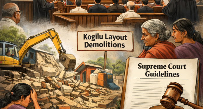 Karnataka High Court Hears PIL on Kogilu Layout Demolitions: Residents Allege Violation of Supreme Court Guidelines